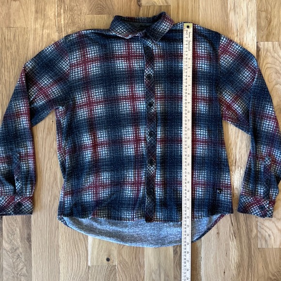 Boys Depart West Plaid Long Sleeve Button Down Shirt SZ XL - Picture 2 of 4